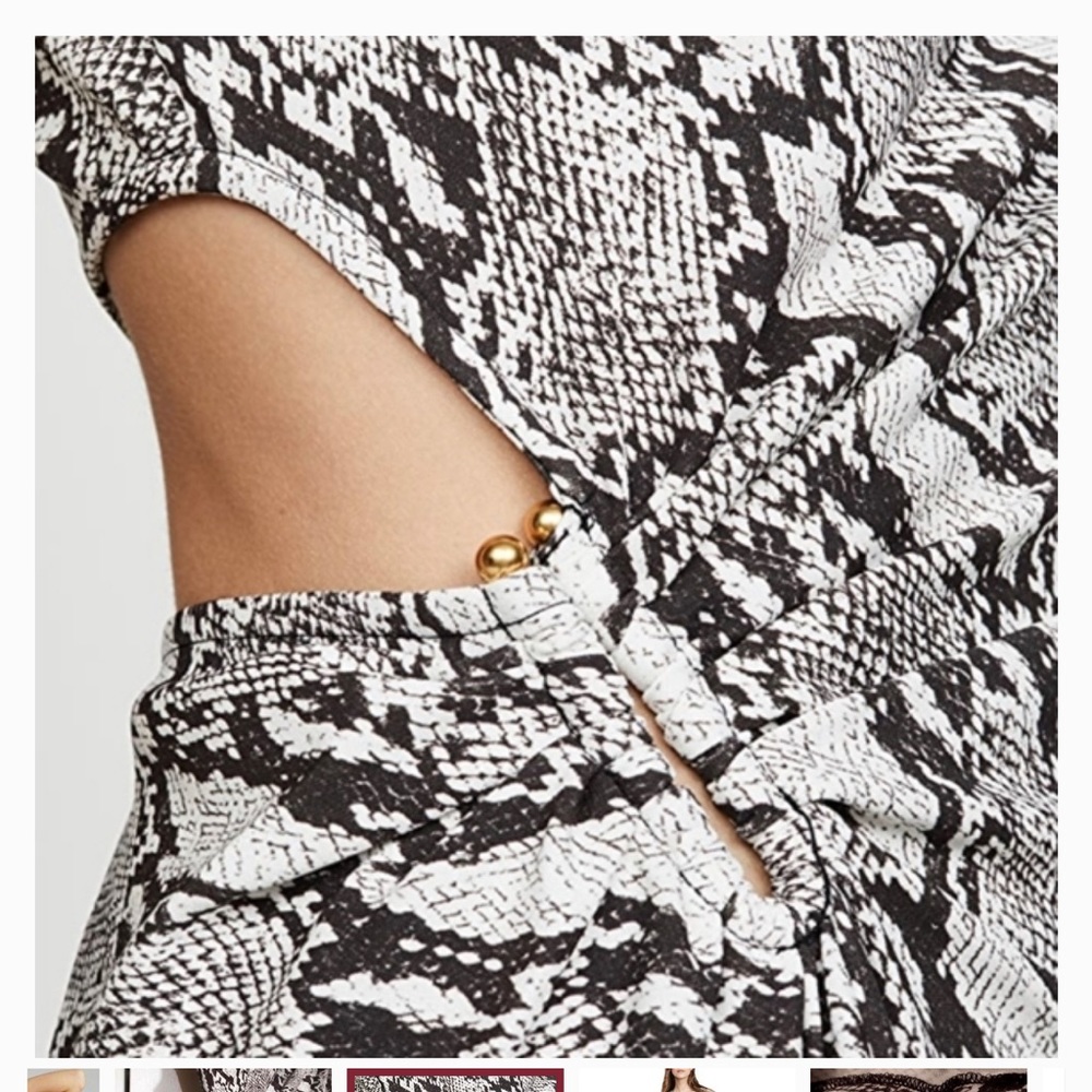 A.L.C Beale snake print midi dress with cutout. Sz 6. BNWT - Picture 6 of 9